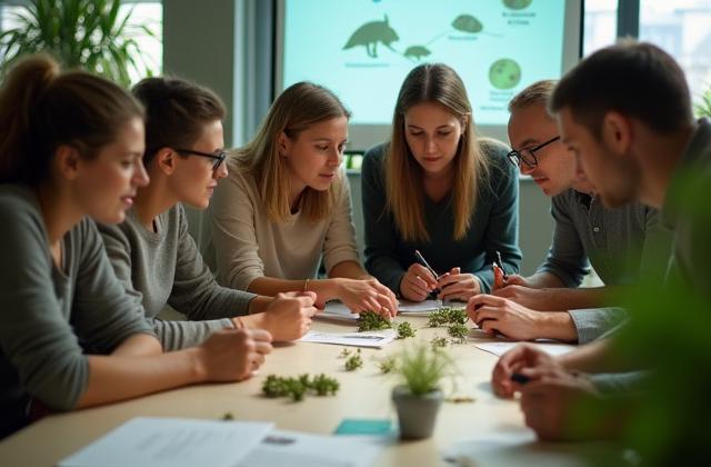 Emberek csoportja részt vesz egy kártevő-mentesítési workshopon